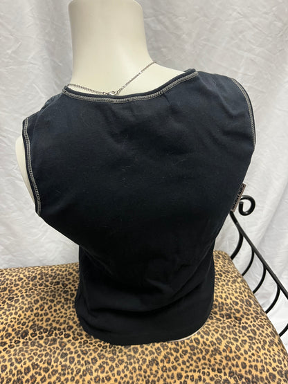 L - Skinny Minnie Y2K Rhinestone Graphic Top