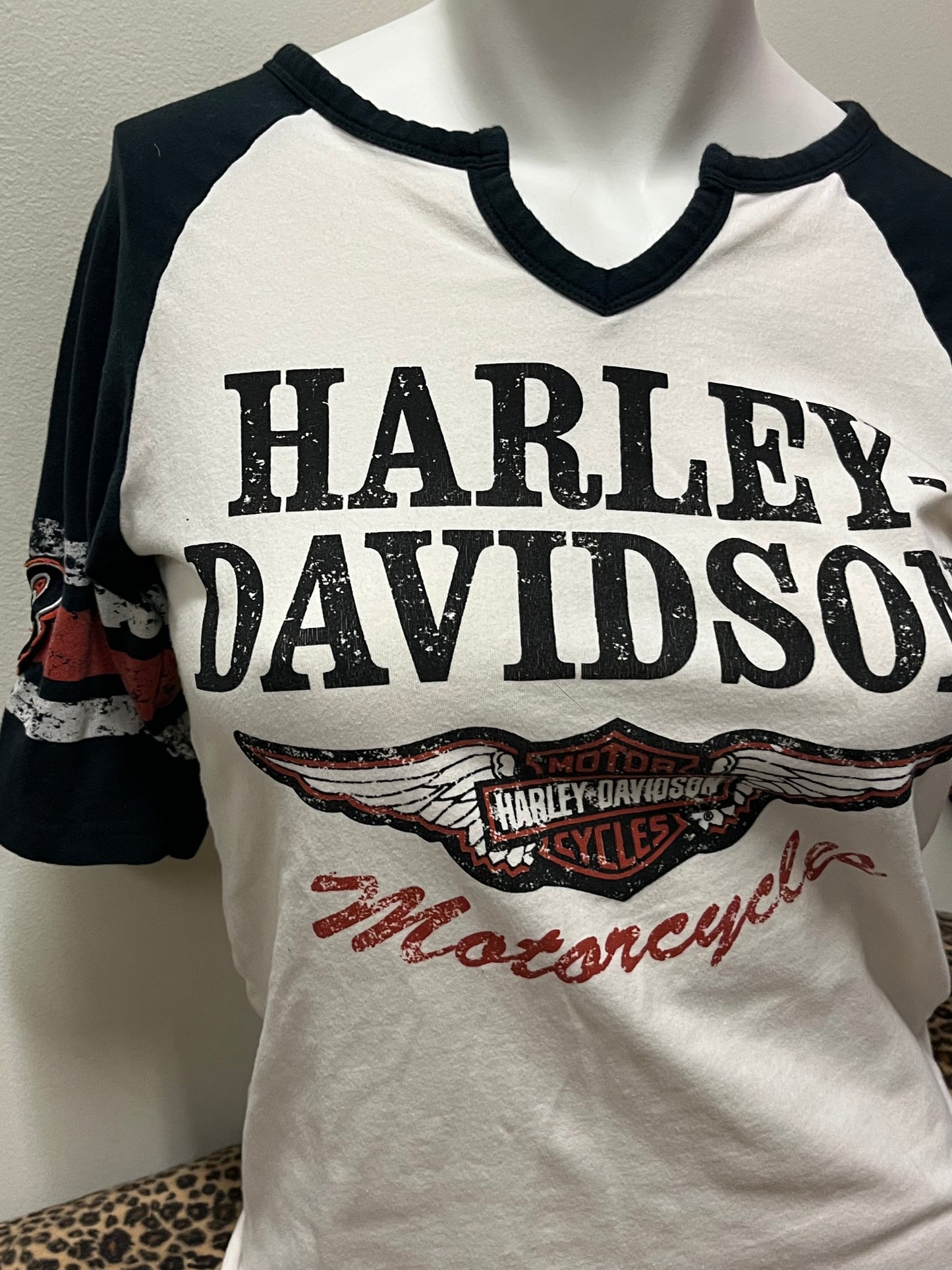 S - Harley Davidson Raglan Graphic Top
