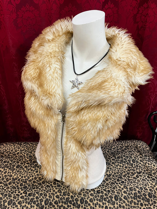 S - Arden B. Y2K Faux Fur Vest