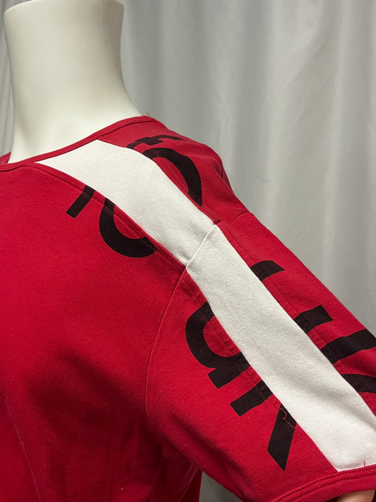 XL - FCUK 2000s Shoulder Graphic Tee