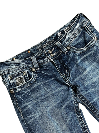 28" - Miss Me Y2K Bootcut Bling Low Rise Jeans