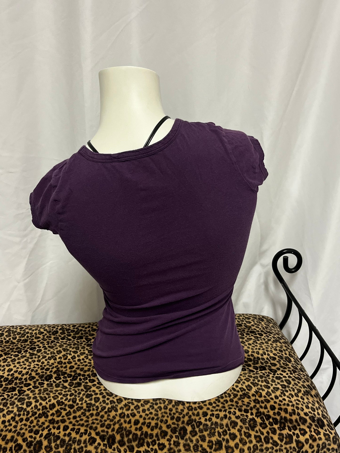 S - Guess Y2K Purple Graphic Top