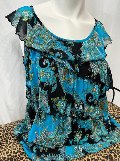 M - Apt. 9 Tiered Mesh Overlay Fairy Top