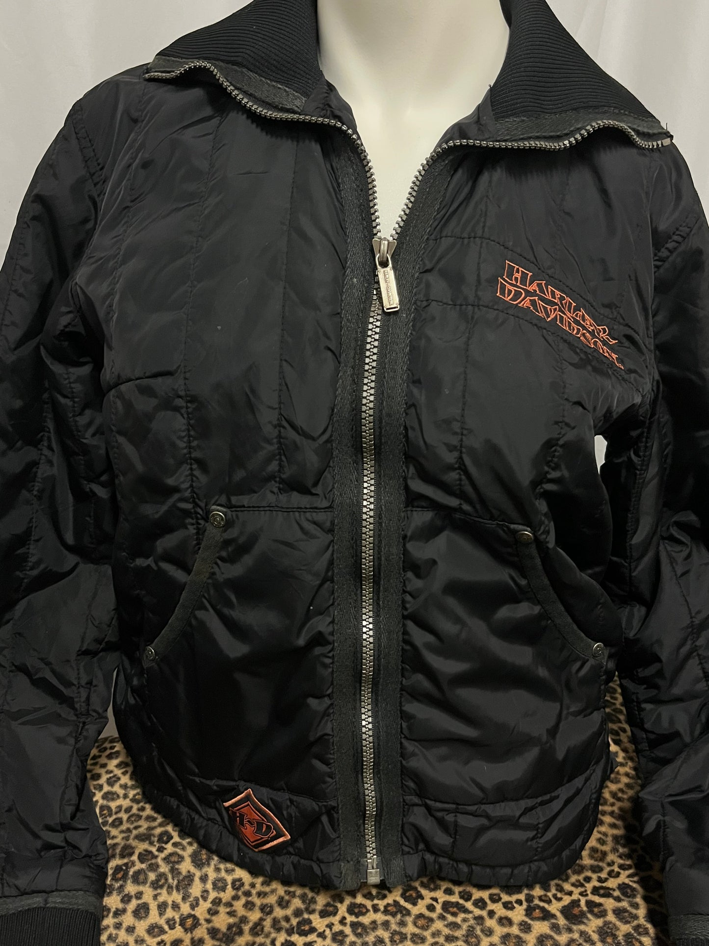S - Harley Davidson 2000s Nylon Bomber Jacket