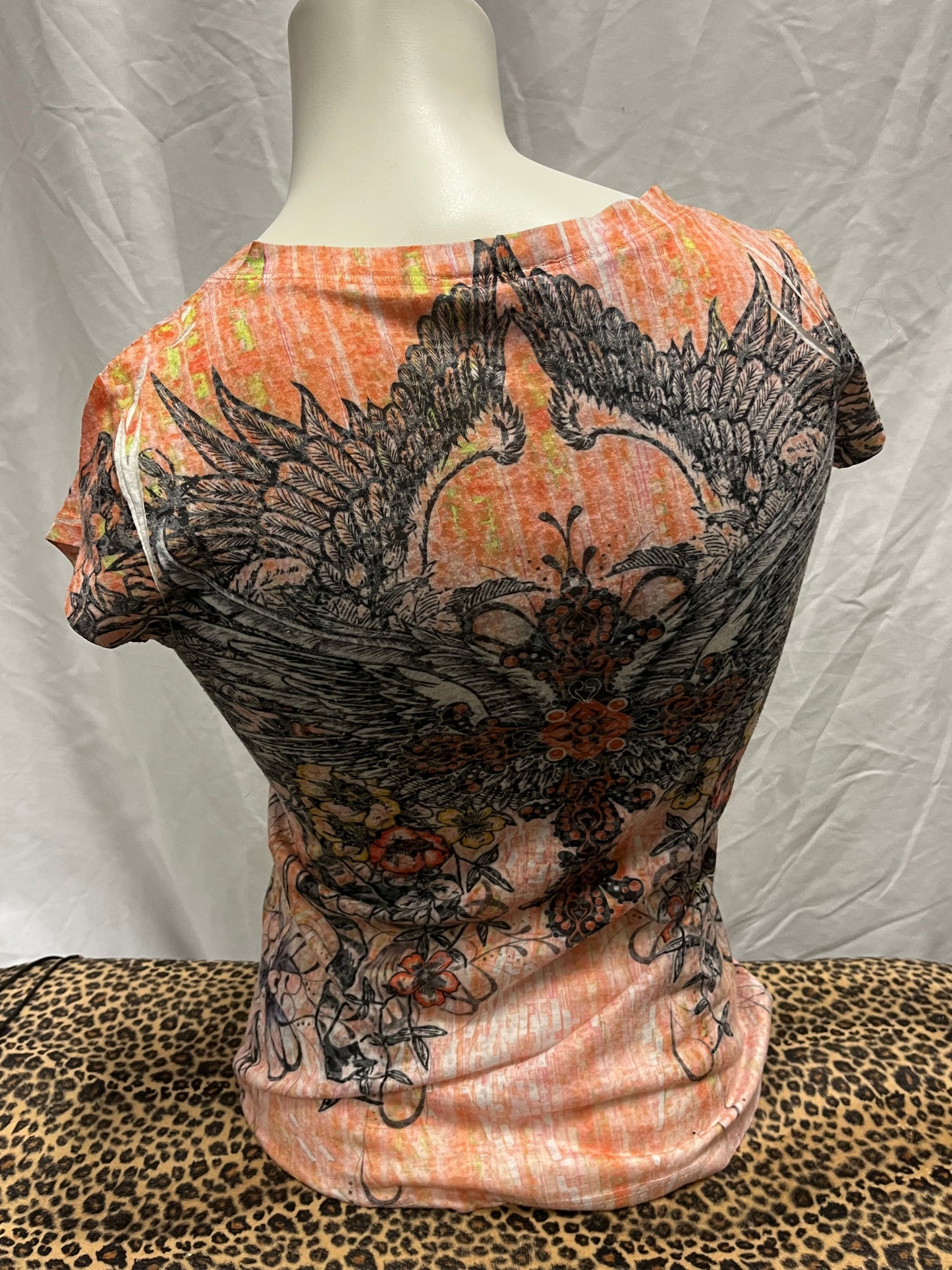 S - Davida Y2K Rhinestone Gothic Graphic Top