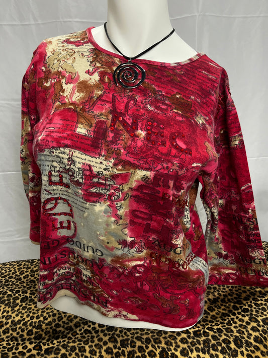Great Northwest Pink Art Nouveau Top