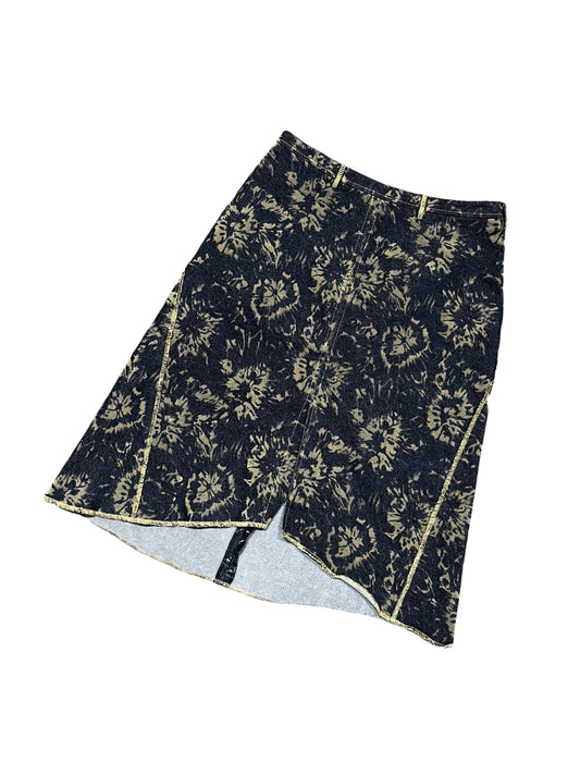 S - Tristan & Iseuit Pattern Denim Midi Skirt