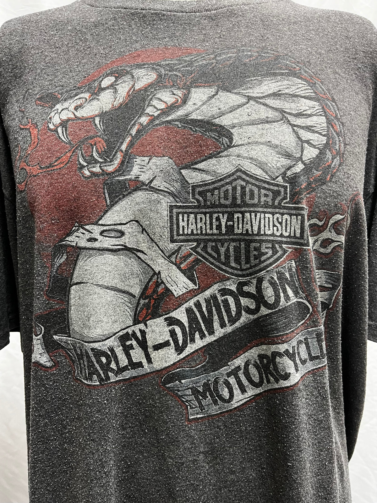 XL - Harley Davidson Snake Grey Graphic Tee
