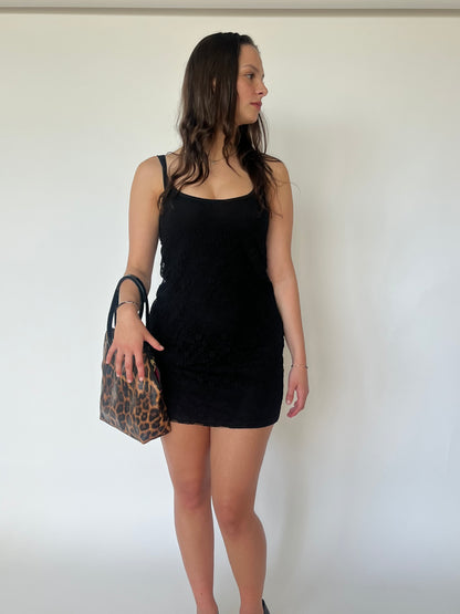 Black Lace Overlay Mini Dress by La Senza