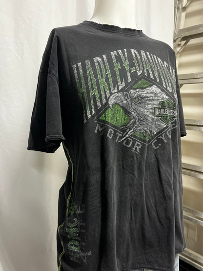 XXL - Harley Davidson Cape Town Green + Black Graphic Tee