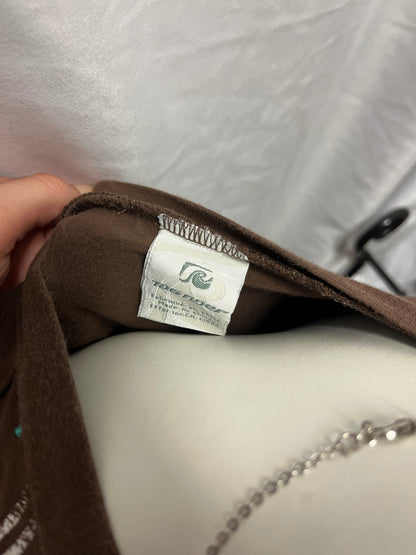 XS - Tag Rider Y2K Brown Graphic Top