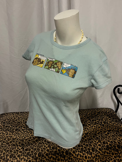 M - WHO Jeans 2000s Monkey Graphic Baby Tee