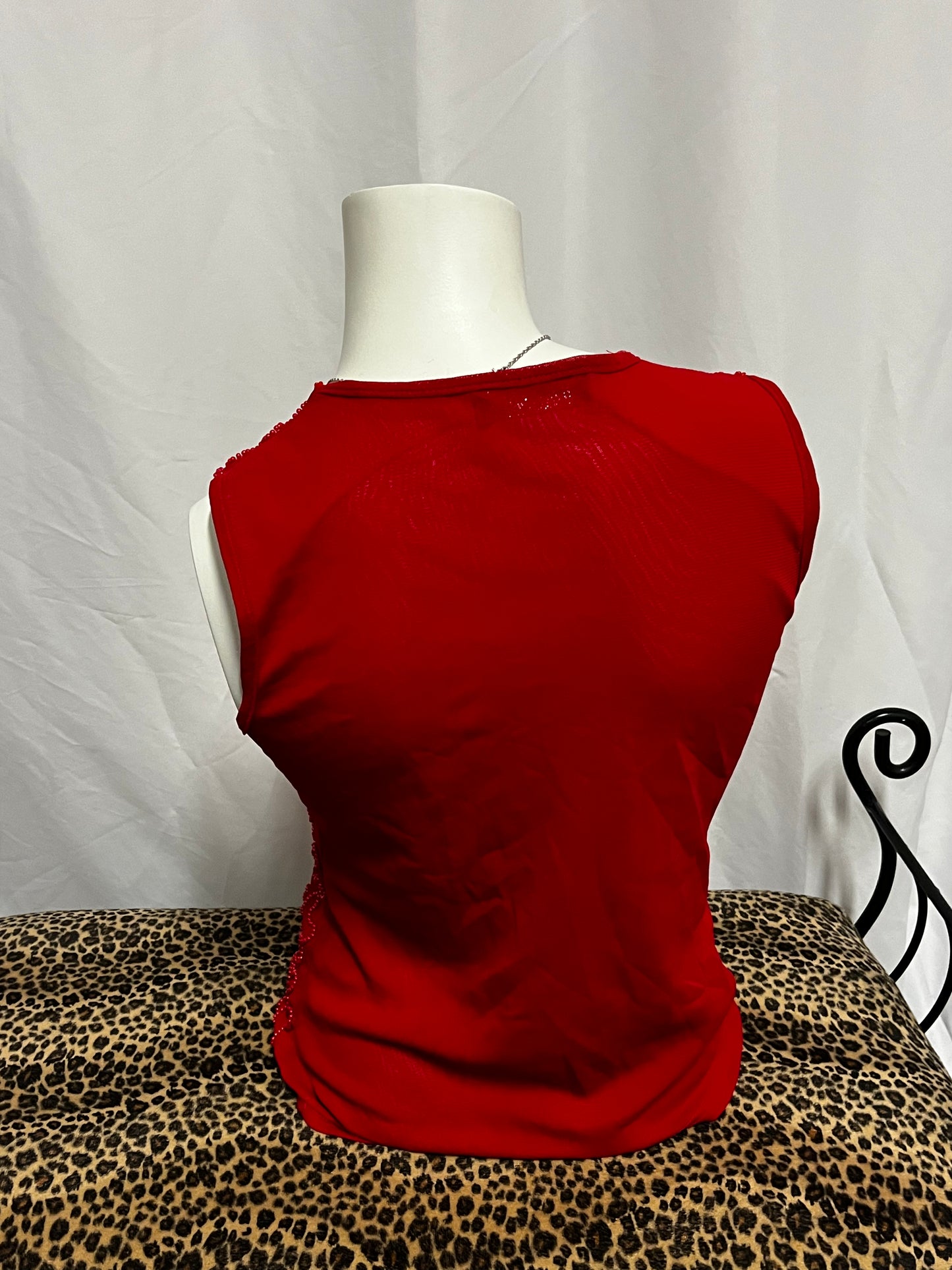 M - Temptation Italy 90s Beaded Butterfly Sequin Top