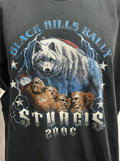 L/XL - Sturgis Black Hills Rally 2006 Biker Cutoff Tee