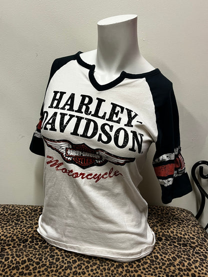 S - Harley Davidson Raglan Graphic Top