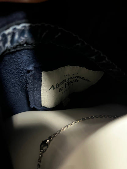 M - Abercrombie & Fitch Navy Script Pullover Hoodie