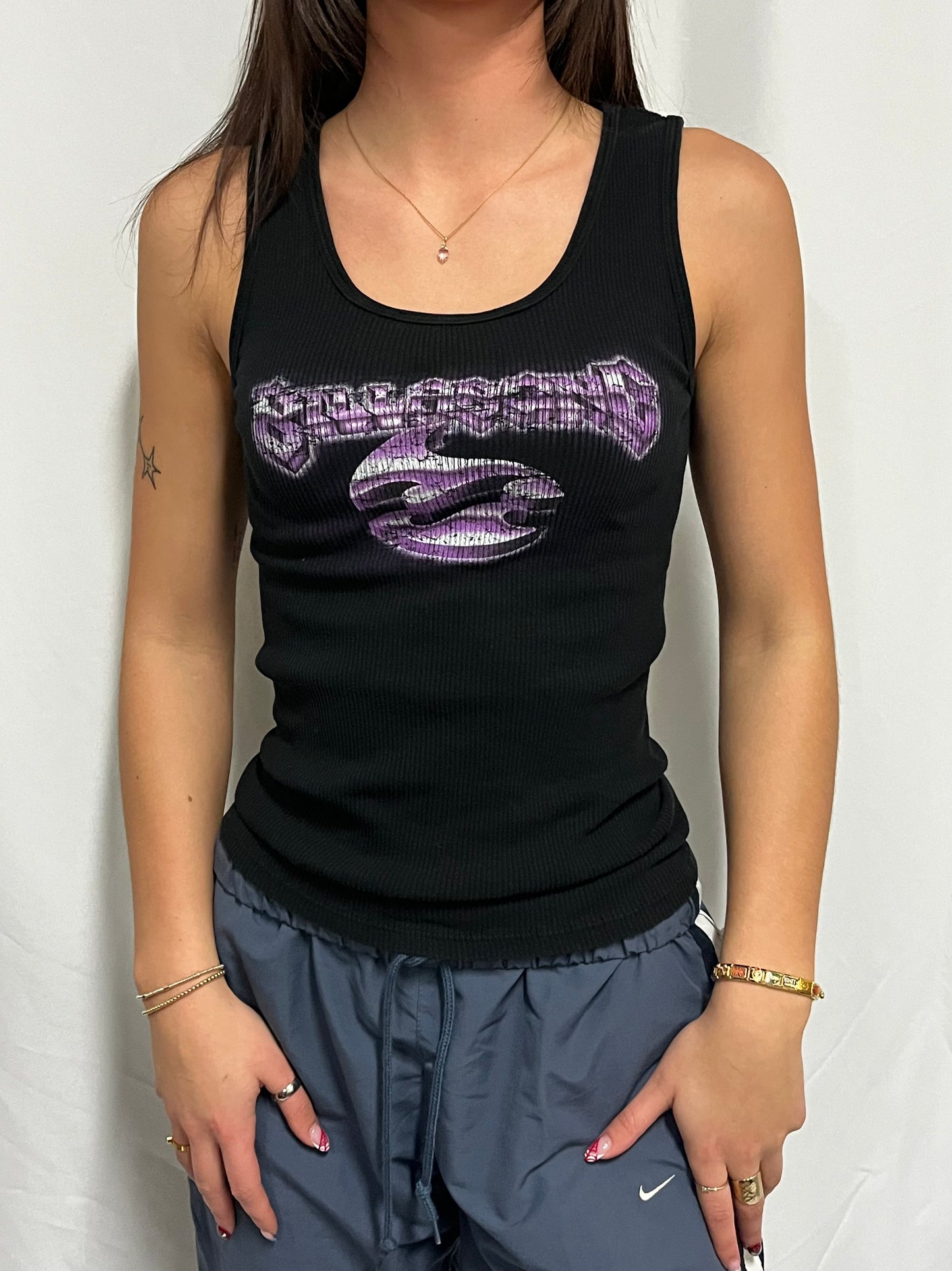 S - Billabong 2000s Graphic Ribbed Tank