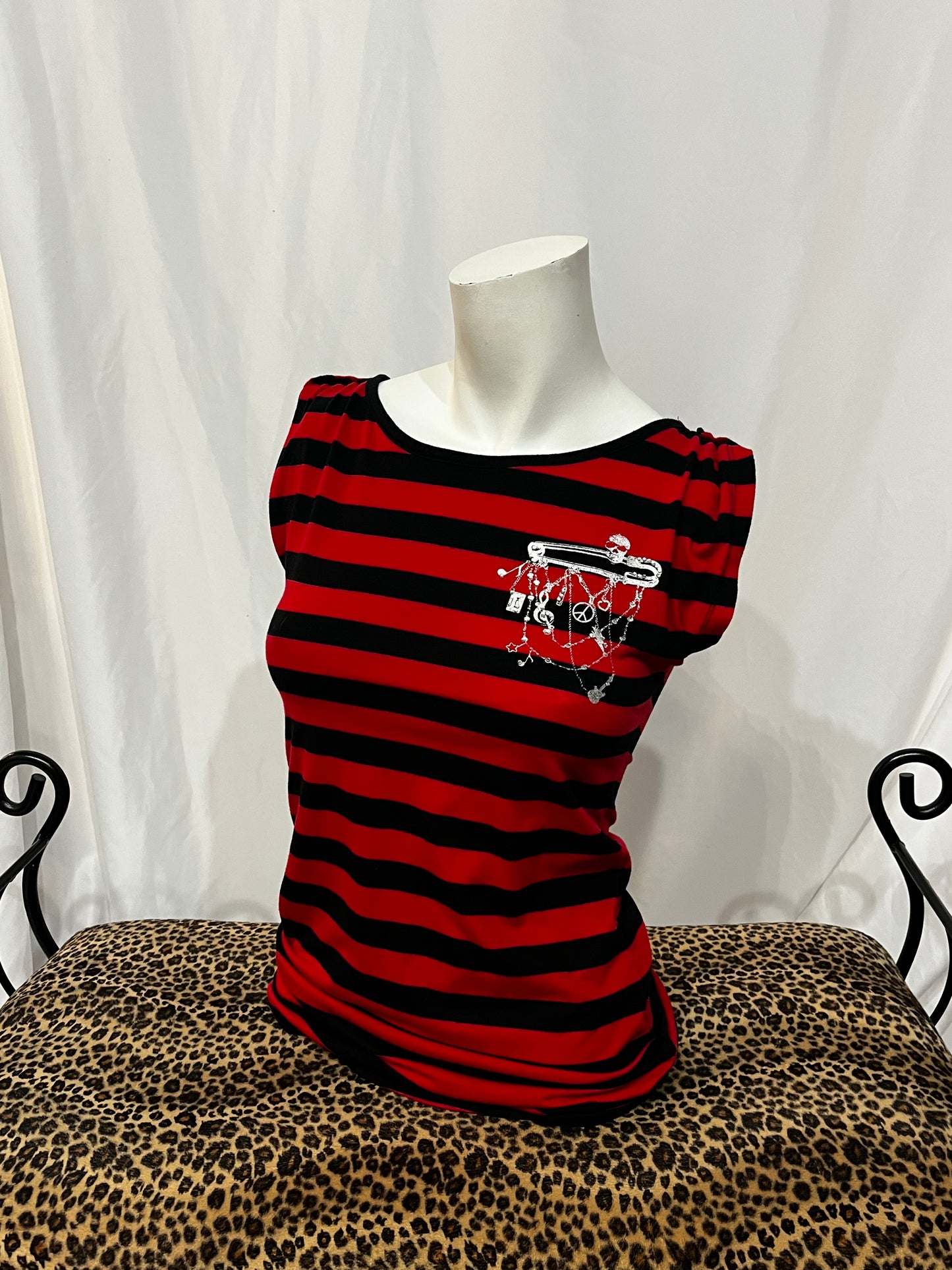 M - Streetwear Society Y2K Grunge Striped Top
