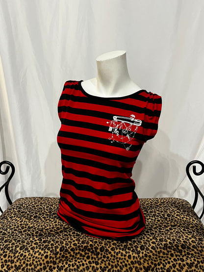 M - Streetwear Society Y2K Grunge Striped Top