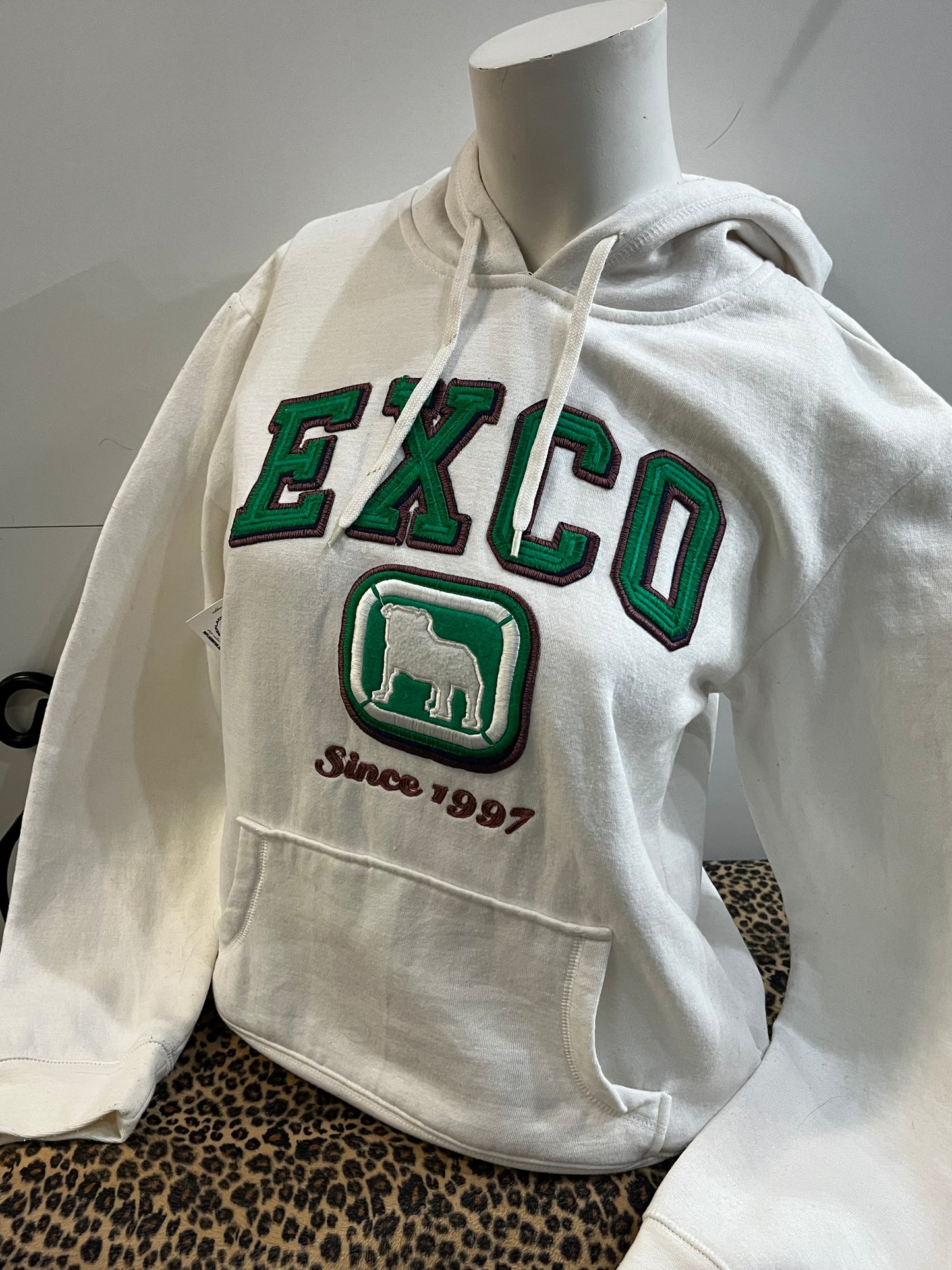 S/M - Exco Girl 2000s Big Patch Logo Hoodie