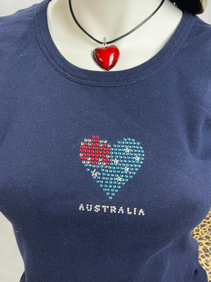 Australia Rhinestone Baby Tee