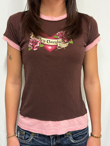 M - Harley Davidson 2005 Forever Heart Graphic Top
