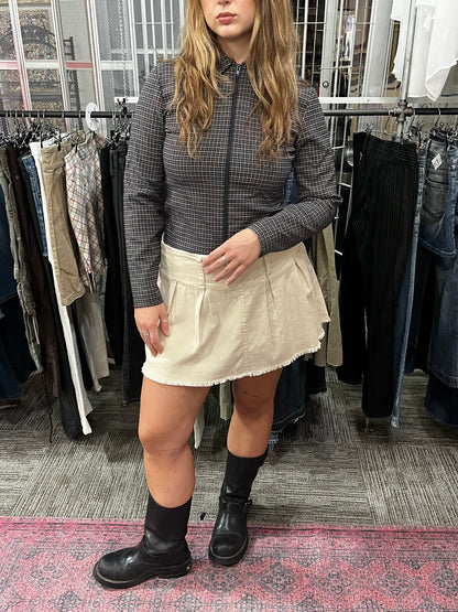 S - Smart Set 90s Plaid Collared Light Jacket