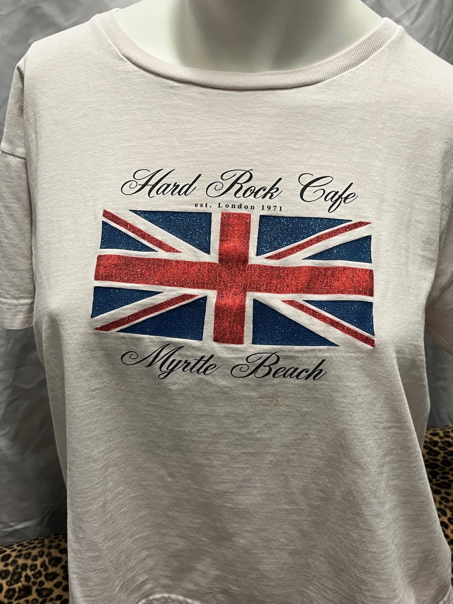 M/L - Hard Rock Y2K Union Jack Baby Tee