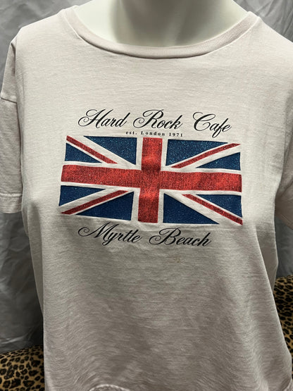 M/L - Hard Rock Y2K Union Jack Baby Tee