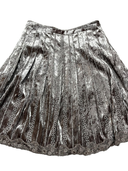 M - Wanko Velour + Sequin Midi Skirt