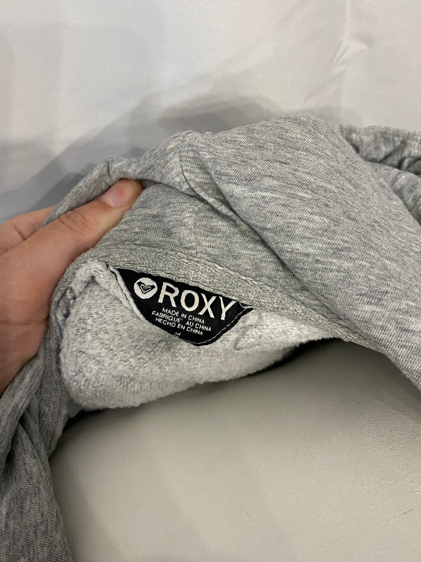 M - Roxy Y2K Spellout Grey Zip Hoodie