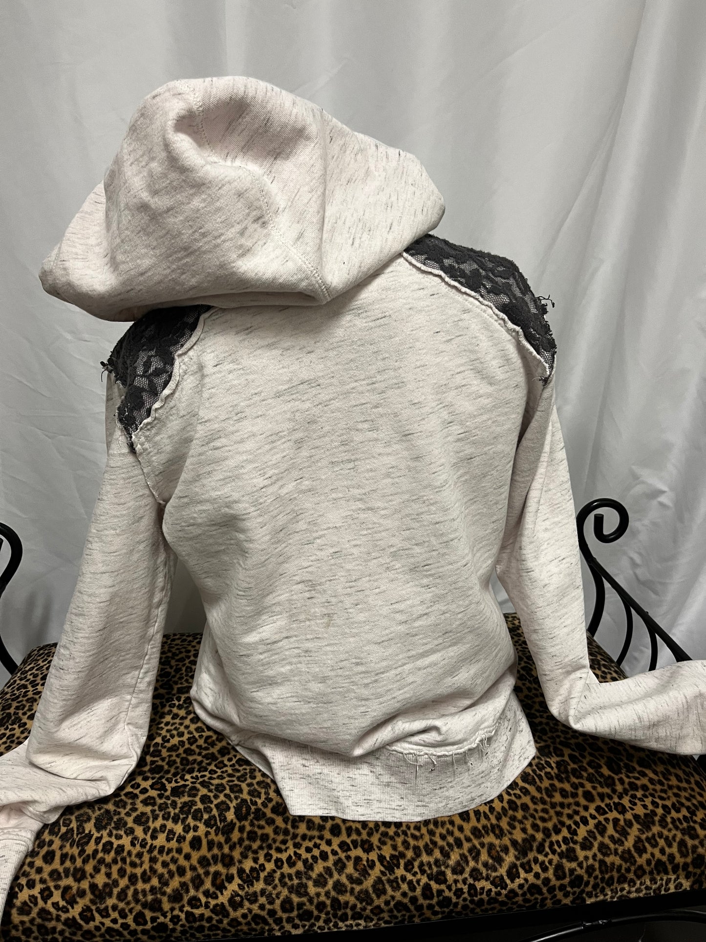 XL - Harley Davidson 2000s Lace Detail Zip Hoodie