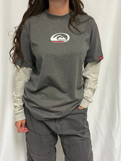 M - Quiksilver Boarding 2000s Double Layered Tee