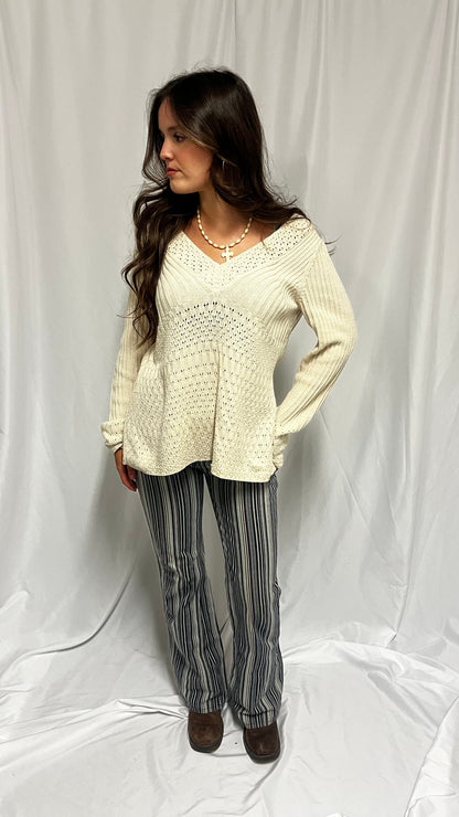 L/XL - Calvin Klein Knit Belle Sleeve Top