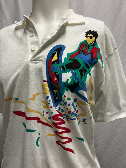 L - Playboy 90s Snowboard Polo Tee