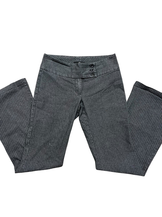 SZ 4 - Gray Button Detail Flared Trousers