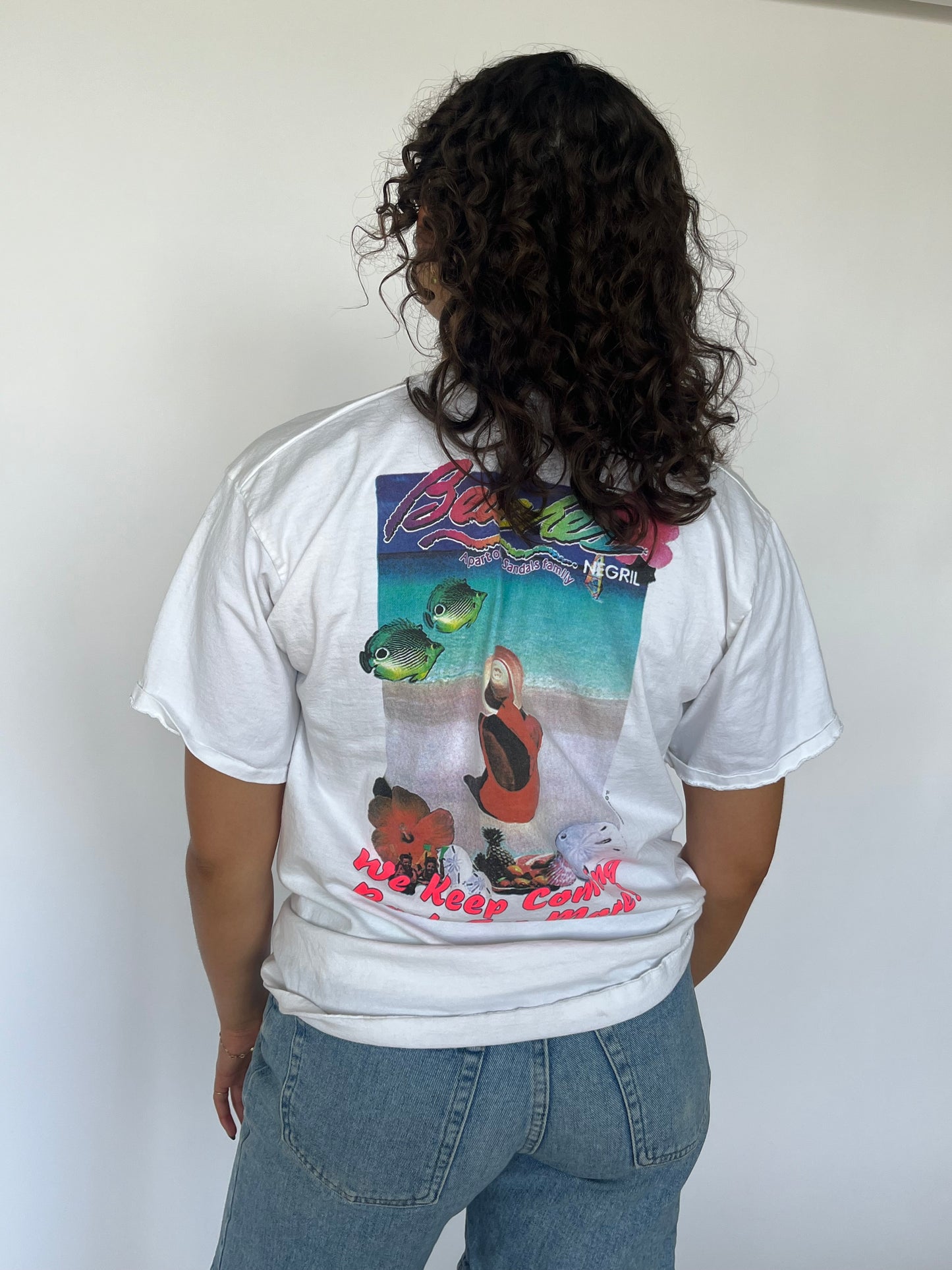 Vintage Beaches Double Sided Graphic Tee