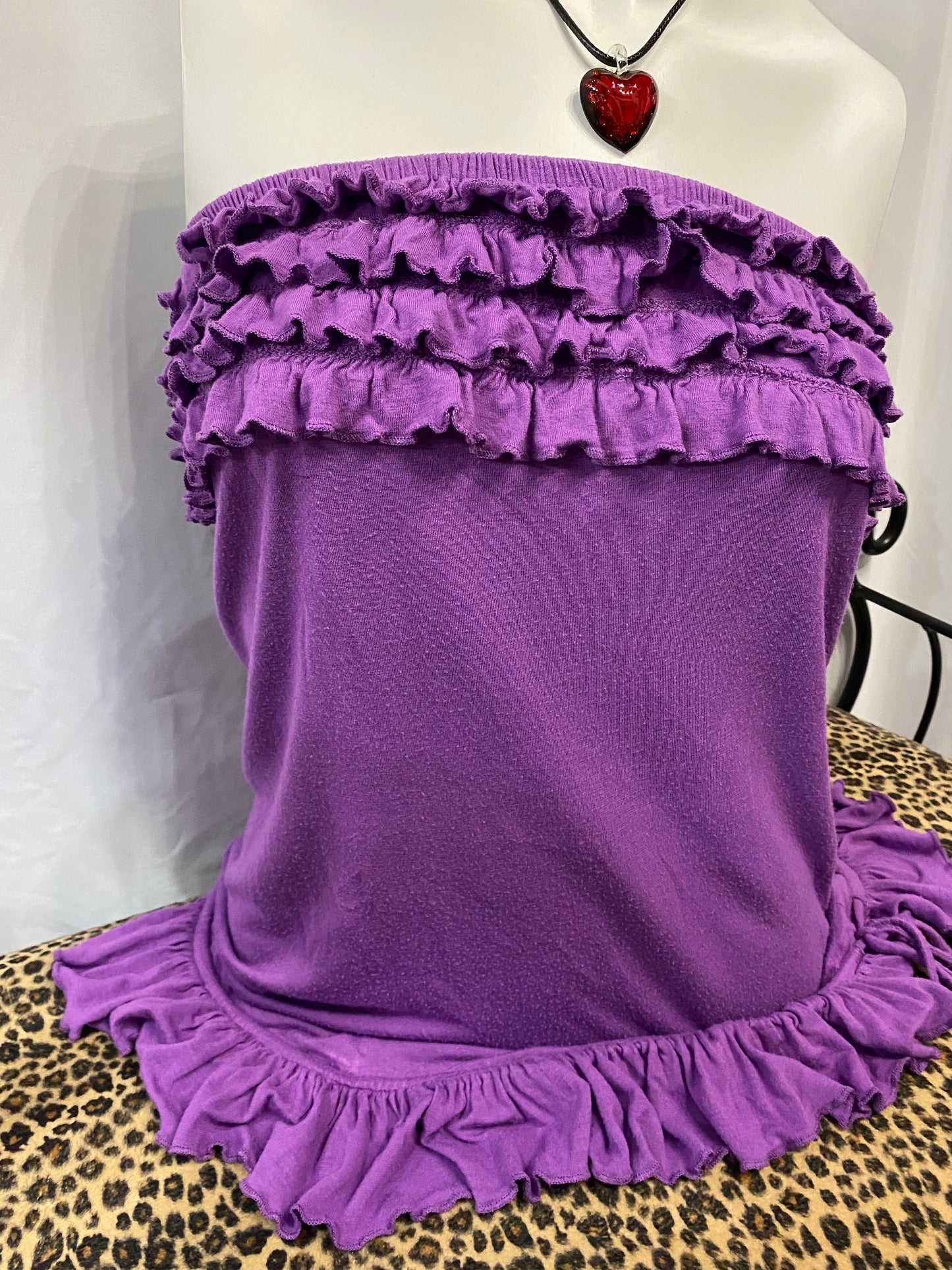 S - 725 Originals Y2K Ruffle Tube Top