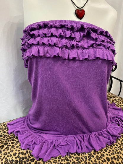 S - 725 Originals Y2K Ruffle Tube Top