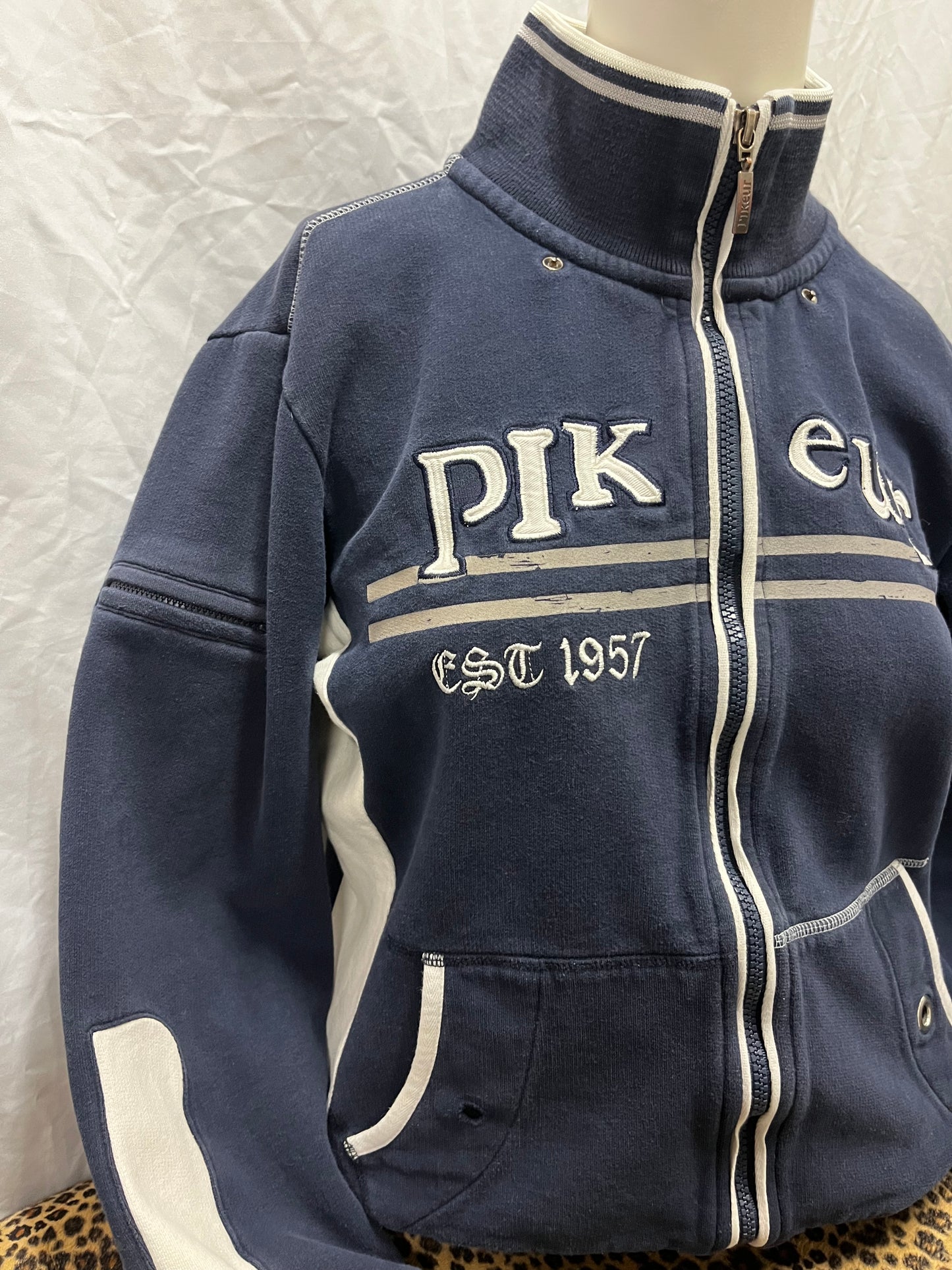 L - Pikeur 2000s Embroidered Lettering Track Zip Jacket