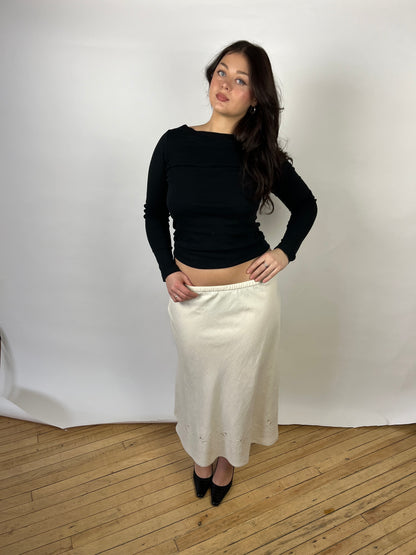 Jacques Vert Vintage Linen Maxi Skirt