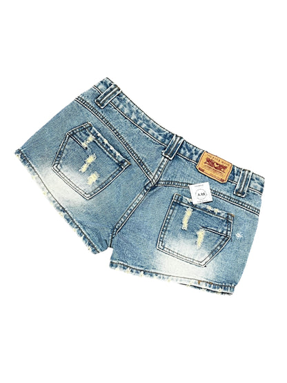 29" - Boo's Jeans Low-Rise Faded Denim Mini Shorts