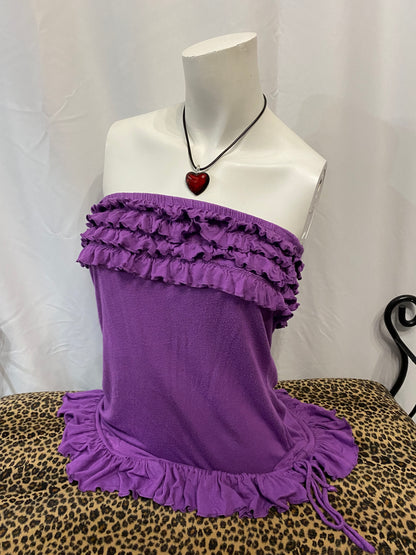 S - 725 Originals Y2K Ruffle Tube Top