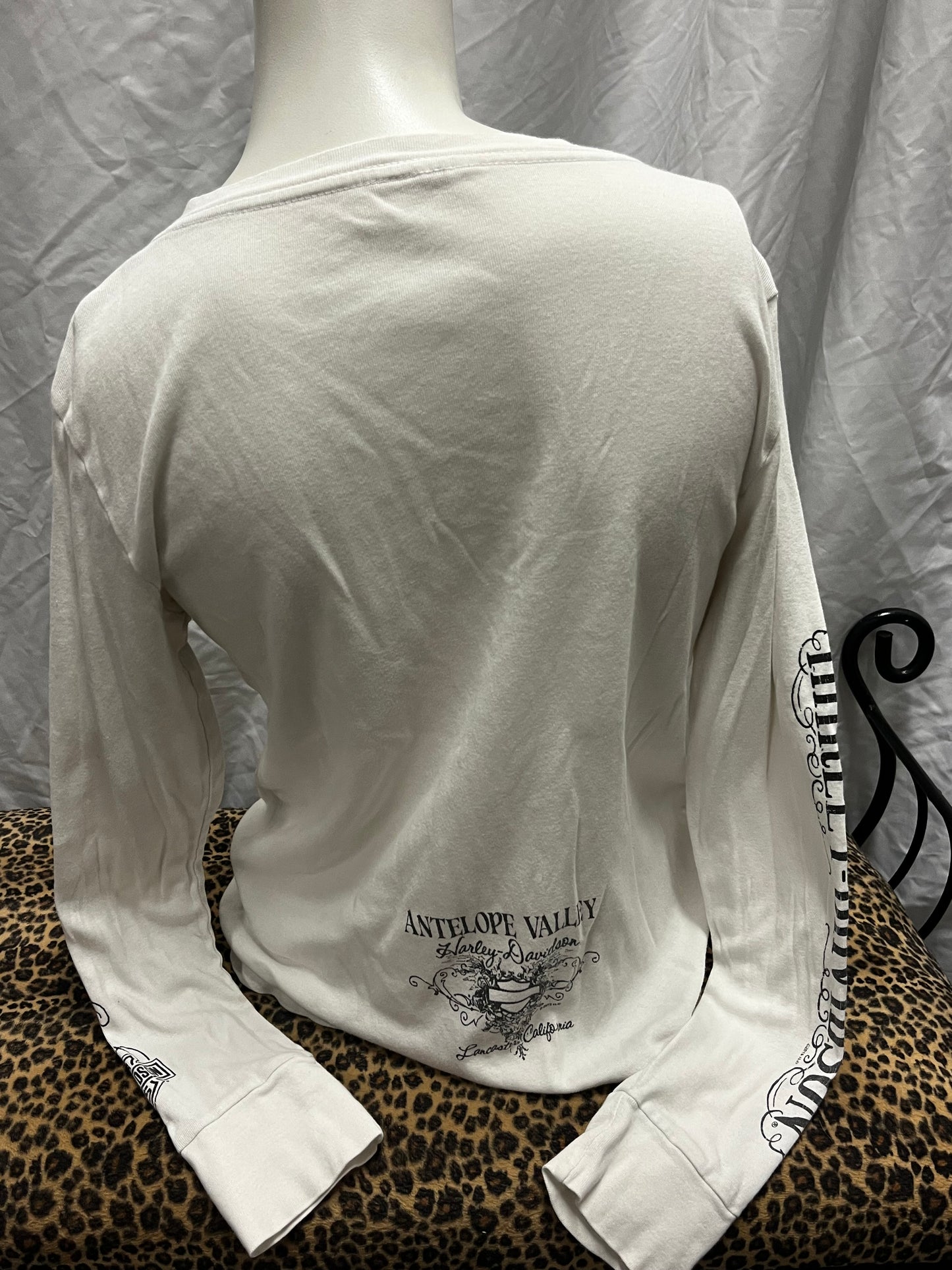 L - Harley Davidson 2000s Long Sleeve Graphic Top