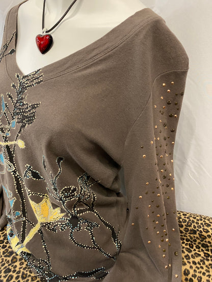 L - XCVI 2000s Studs Graphic Top