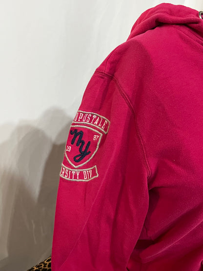 XL - Aeropostale Y2K Applique Pink Zip Hoodie