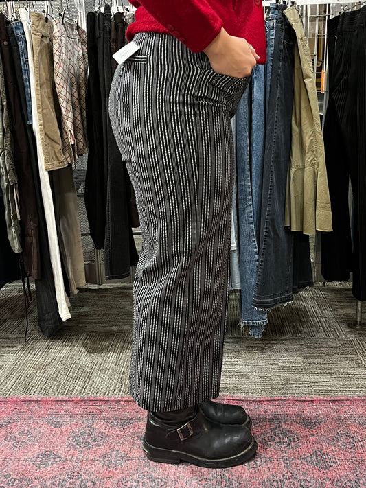 34" - Jones NY Pinstripe Wide Leg Trouser