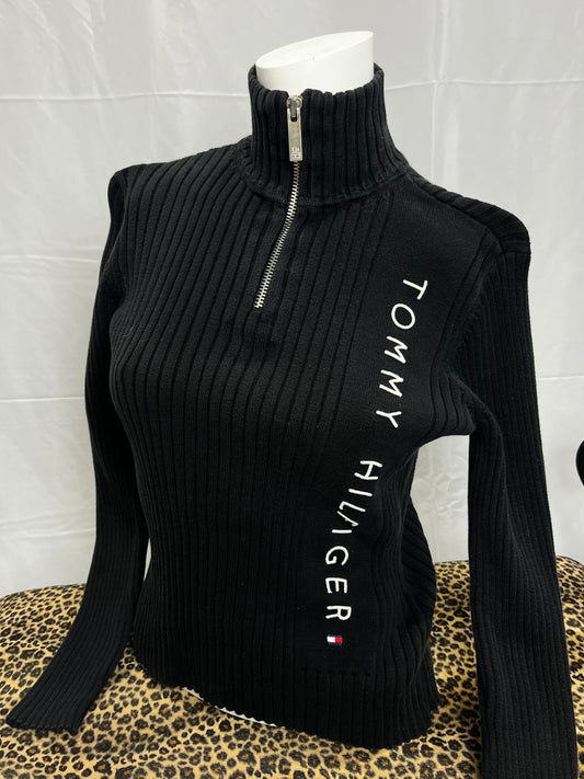 Tommy Hilfiger 00s 1/4 Zip Ribbed Sweater