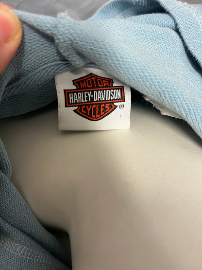 M - Harley Davidson 2006 Baby Blue Zip Hoodie