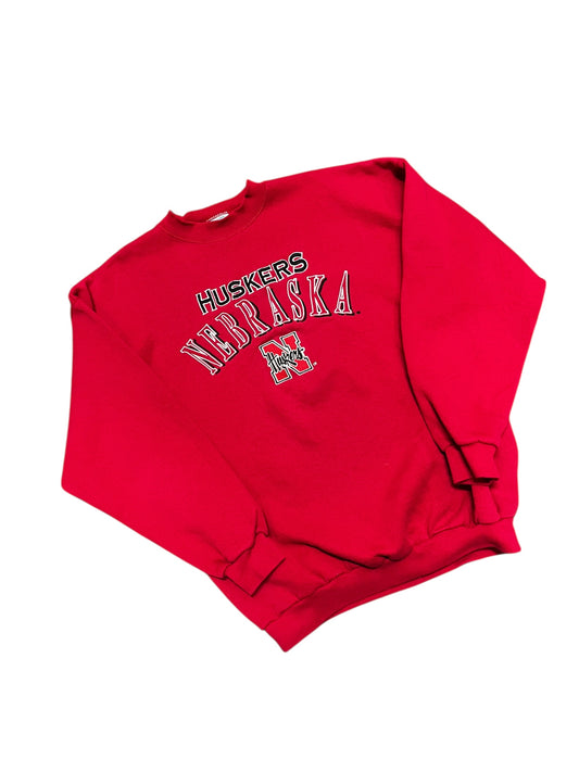 XL - Nebraska Huskers 90s Logo 7 Embroidered Sweatshirt